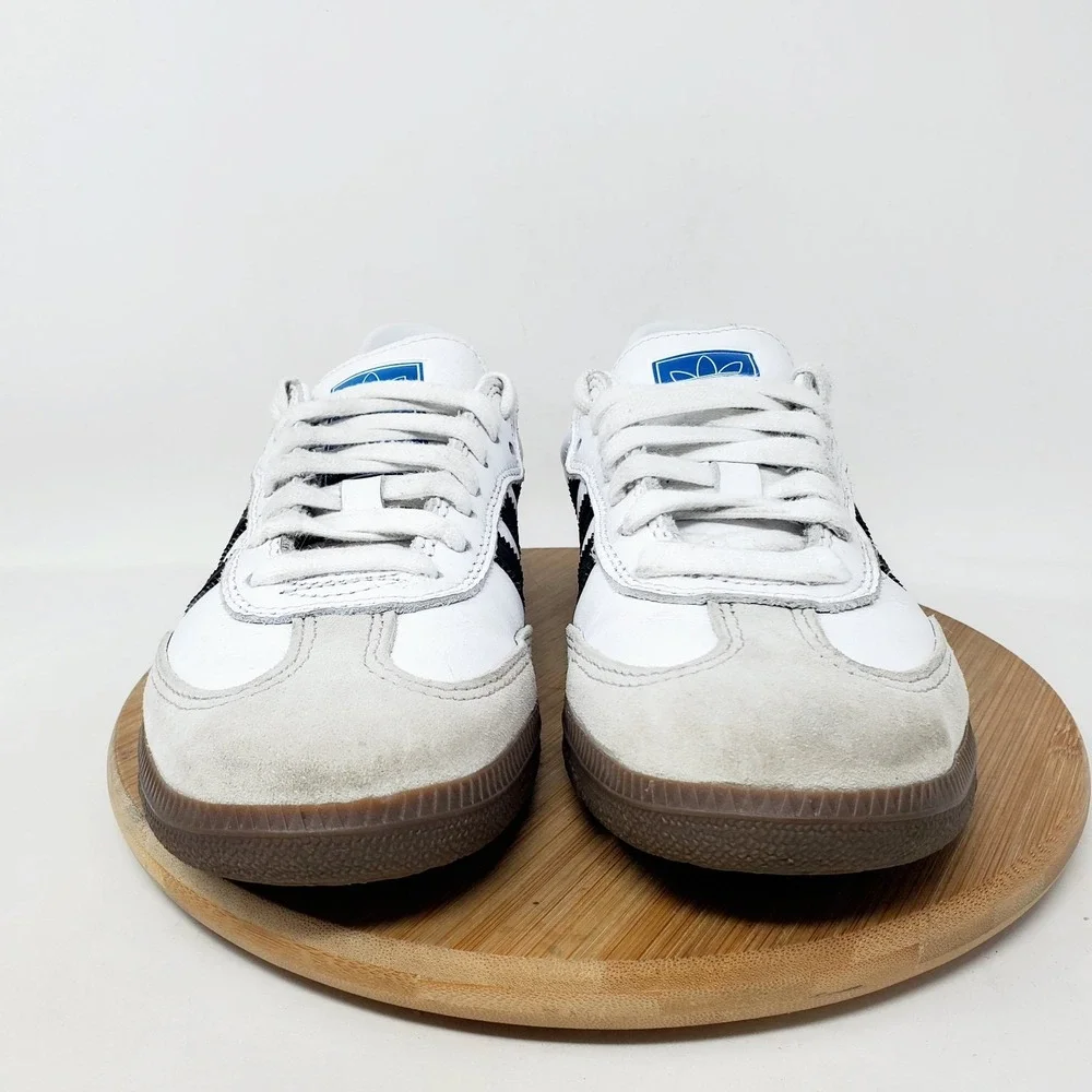 Adidas Samba OG Shoes Mens 5 White Black Gum Soccer Low Turf Indoor Sneaker